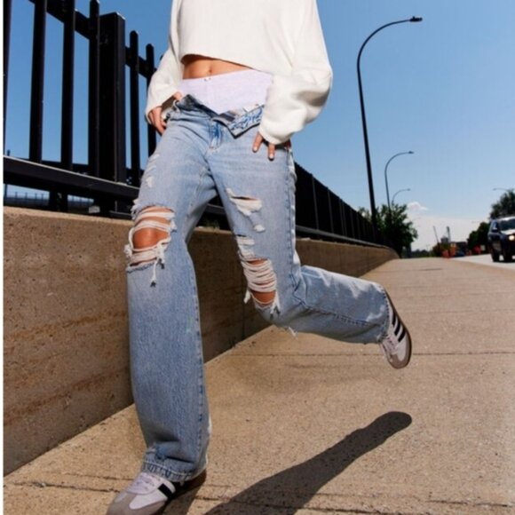 Garage 90s Straight jeans 'Everett Wash' light blue size 31 NWT - Picture 1 of 14